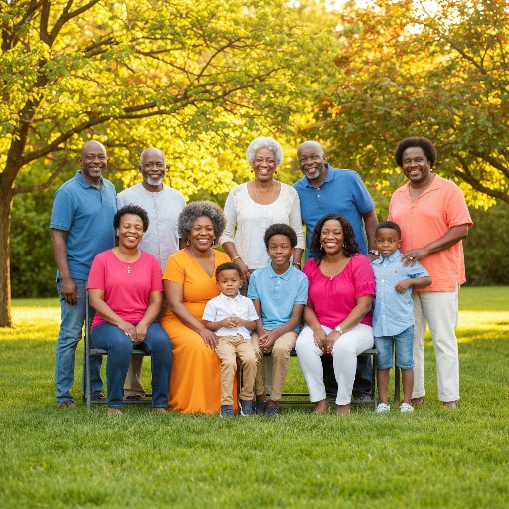 Happy African American family representing real clients